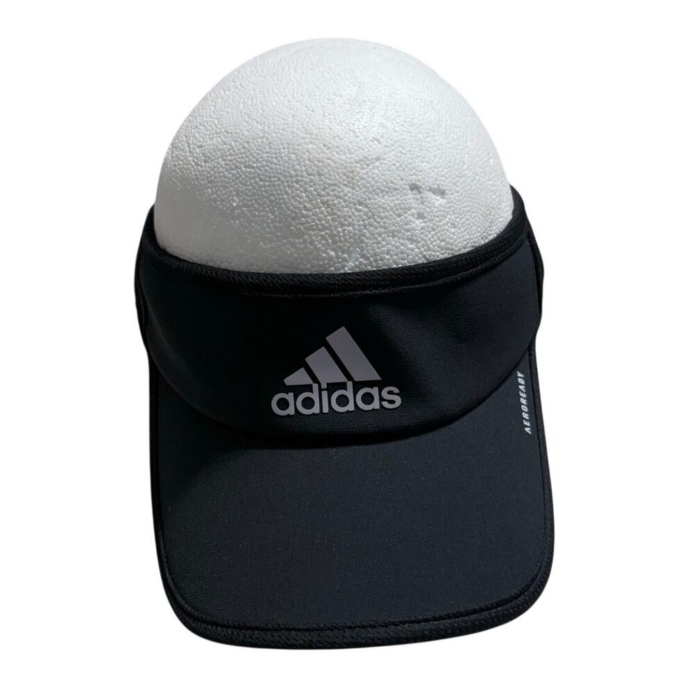 Adidas Aeroready Visor One-Size Adjustable Black Athletic Sporty Active NWOT